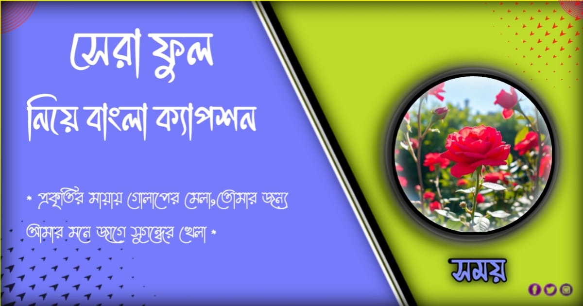 ১০ + সেরা ফুল নিয়ে ক্যাপশন বাংলা।Caption Bengali with flowers 2024