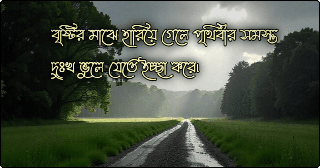 বৃষ্টি নিয়ে কবিতা